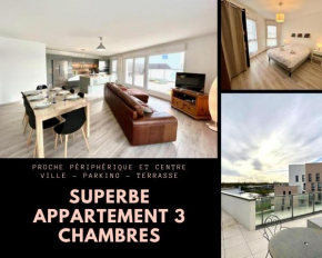 T4 avec grande terrasse et parking privé